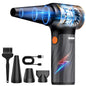 Electric Air Duster, 280000RPM Cordless Mini Blower, Rechargeable Brushless Motor Dust Blower, 3-Gear Adjustable Dust Blower for Computer, Keyboard, Outdoor, House and Car (Black)