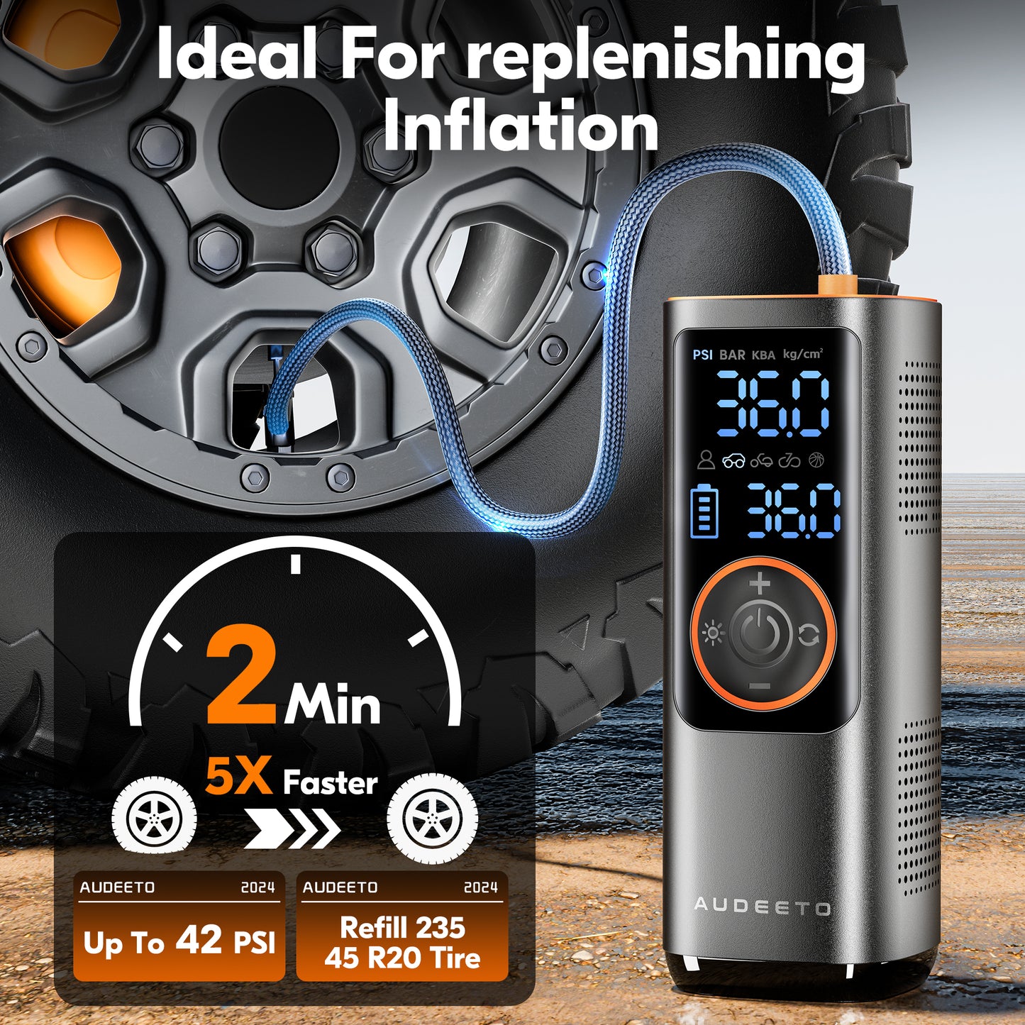 Tire Inflator Portable Air Compressor